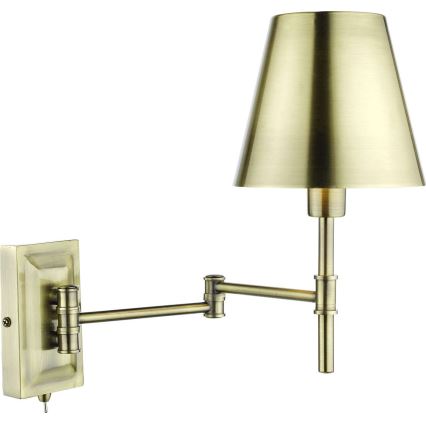Där Lighting KEN0775 - Flexibele wandlamp KENSINGTON 1xE14/25W/230V messing