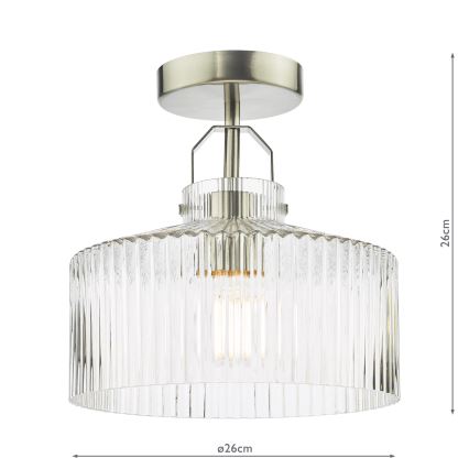 Där Lighting LEN4846 - Plafonnière LENKA 1xE27/60W/230V mat chroom