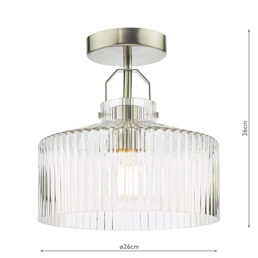 Där Lighting LEN4846 - Plafonnière LENKA 1xE27/60W/230V mat chroom