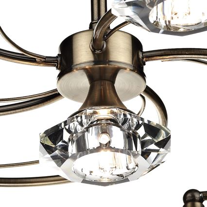 Där Lighting LUT0675 - Plafondkroonluchter LUTHER 6xG9/40W/230V messing