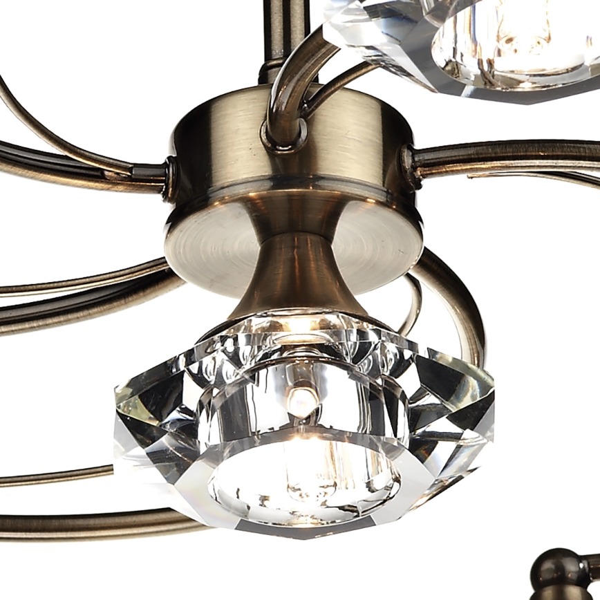 Där Lighting LUT0675 - Plafonnier LUTHER 6xG9/40W/230V laiton