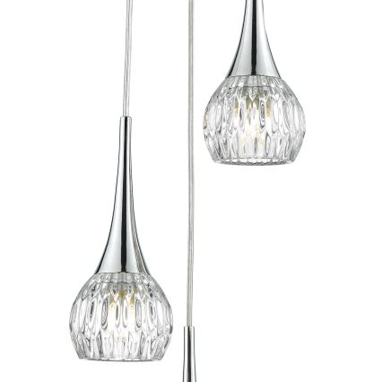 Där Lighting LYA0350 - Suspension sur câble LYALL 3xG9/40W/230V chromé brillant