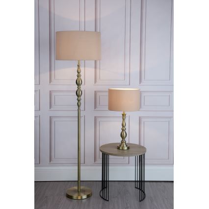 Där Lighting MAD4975 - Lampadaire MADRID 1xE27/60W/230V marron/laiton