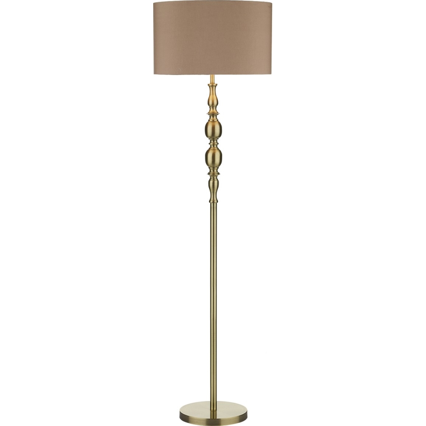 Där Lighting MAD4975 - Vloerlamp MADRID 1xE27/60W/230V bruin/messing