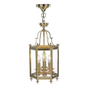 Där Lighting MOO0340 - Lustre suspendu par chaîne MOORGATE 3xE14/60W/230V laiton