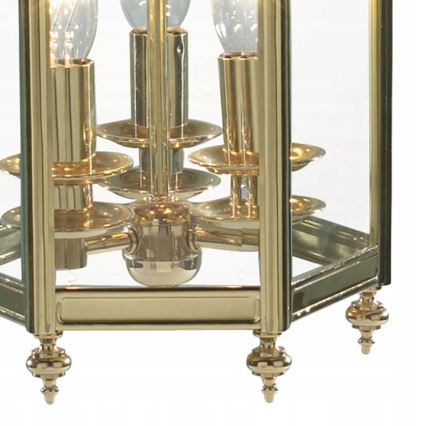 Där Lighting MOO0340 - MOORGATE kroonluchter aan ketting 3xE14/60W/230V, messing