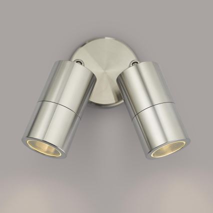 Där Lighting ORT0968 - LED buitenwandspot ORTEGA 2xGU10/5W/230V IP65 glanzend chroom
