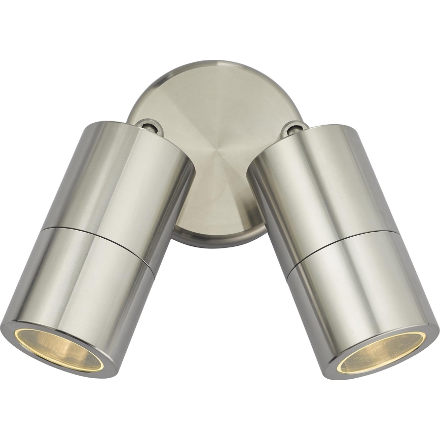Där Lighting ORT0968 - LED buitenwandspot ORTEGA 2xGU10/5W/230V IP65 glanzend chroom