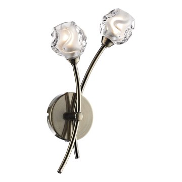 Där Lighting SEA0975 - Wandlamp SEATTLE 2xG9/40W/230V messing