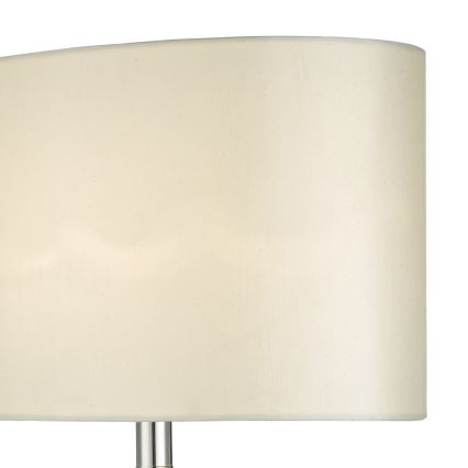 Där Lighting SYR4235 - Lampe de table SYRACUSE 1xE27/60W/230V chrome brillant/crème