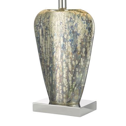 Där Lighting SYR4235 - Lampe de table SYRACUSE 1xE27/60W/230V chrome brillant/crème
