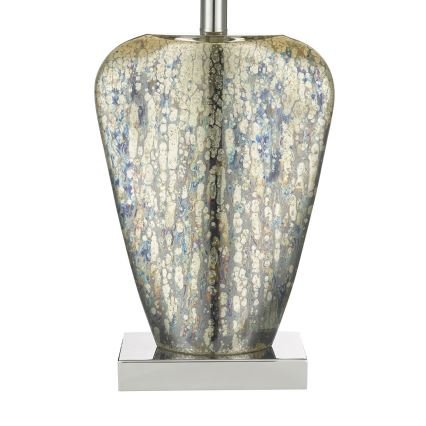 Där Lighting SYR4235 - Lampe de table SYRACUSE 1xE27/60W/230V chrome brillant/crème