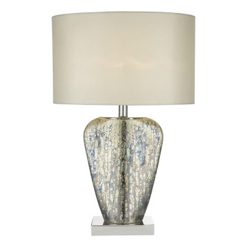 Där Lighting SYR4235 - Tafellamp SYRACUSE 1xE27/60W/230V glanzend chroom/crème