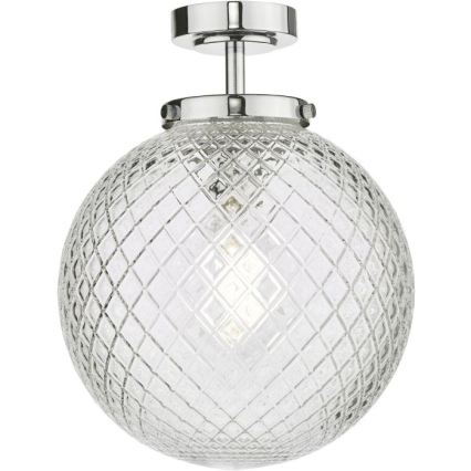 Där Lighting WAY0150 - Badkamer plafondlamp WAYNE 1xE27/40W/230V IP44 Ø 25 cm glanzend chroom