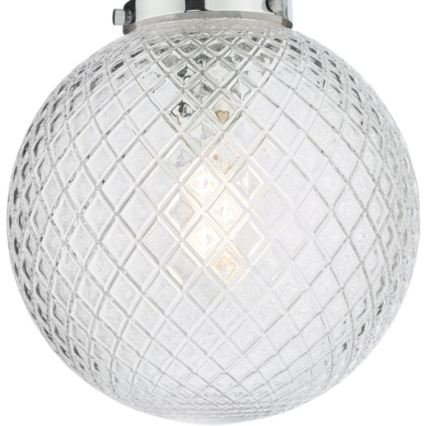Där Lighting WAY0150 - Badkamer plafondlamp WAYNE 1xE27/40W/230V IP44 Ø 25 cm glanzend chroom
