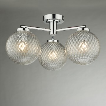 Där Lighting WAY5350 - Badkamer opbouwkroonluchter WAYNE 3xG9/3W/230V IP44 glanzend chroom