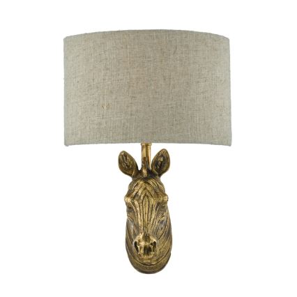 Där Lighting ABB0735 - Wandlamp ABBY 1xE14/40W/230V linnen/goud