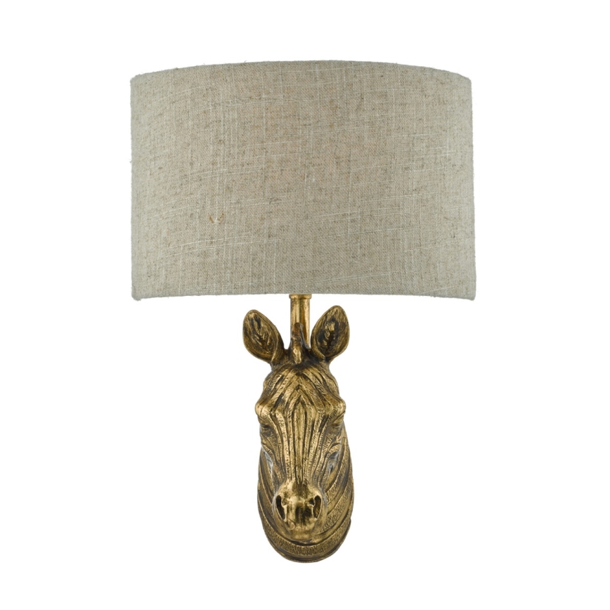 Där Lighting ABB0735 - Wandlamp ABBY 1xE14/40W/230V linnen/goud