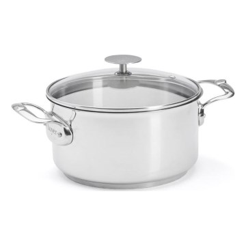 De Buyer 3427.20 - Casserole MILADY 20 cm avec couvercle, en acier inoxydable