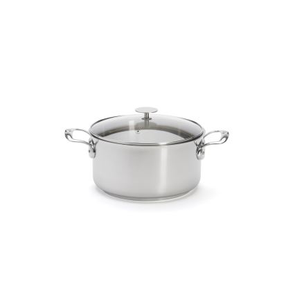 De Buyer 3427.24 - Marmite MILADY 24 cm avec couvercle en acier inoxydable