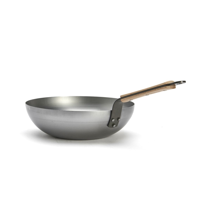 De Buyer 5717.28 - Poêle Wok MINERAL B BOIS 28 cm
