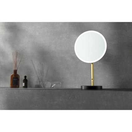 Deante ADI_Z812 - LED-oplaadbare cosmetische badkamerspiegel SILIA LED/5V 5000 mAh 2700-6500K IP44