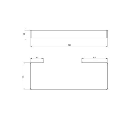 Deante ADM_A611 - Porte-serviettes mural MOKKO 30 cm blanc