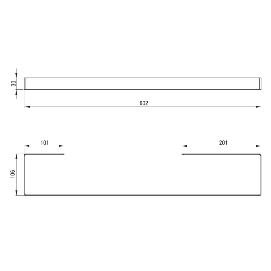 Deante ADM_A621 - Porte-serviettes mural MOKKO 60 cm blanc