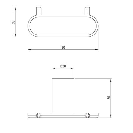 Deante ADR_N121 - Wandhaak ROUND, zwart