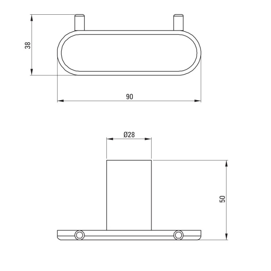 Deante ADR_N121 - Wandhaak ROUND, zwart
