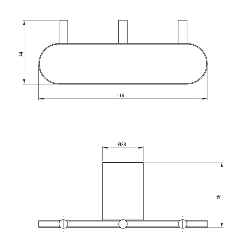 Deante ADR_N131 - Wandhaak ROUND zwart