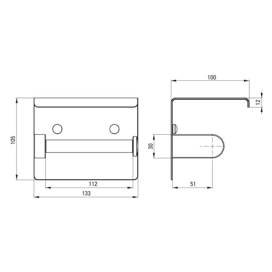 Deante ADR_N221 - Toiletrolhouder ROUND zwart