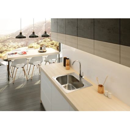 Deante BCA_062M - Robinet d'évier ASTER chrome brillant