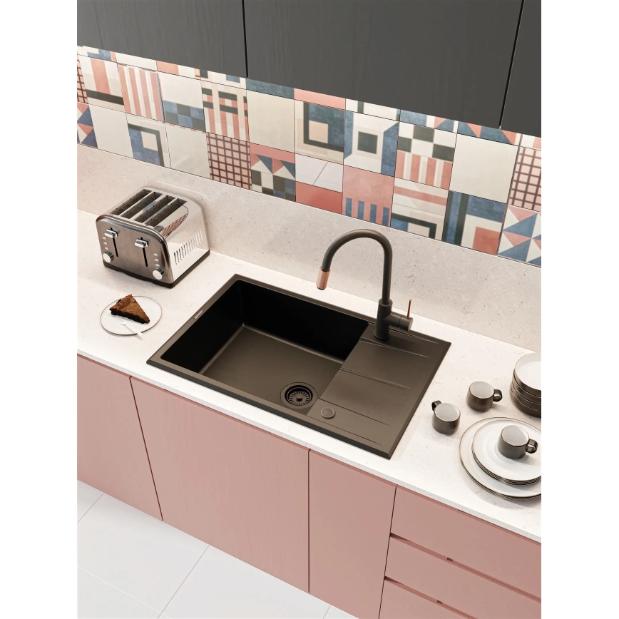 Deante BCA_B64M - Keukenkraan ASTER, zwart/messing