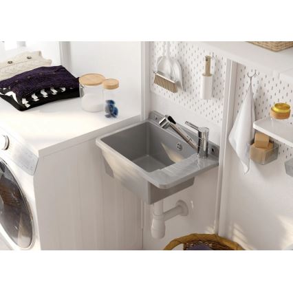 Deante BDN_071M - Robinet d'évier avec douchette extractible NARCYZ chrome brillant