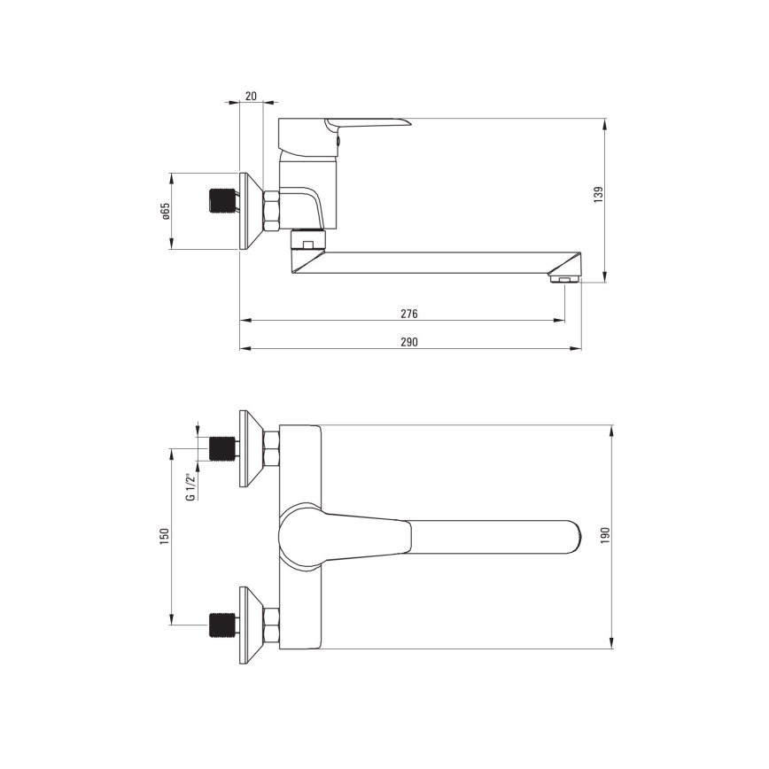 Deante BFC_080M - Robinet d'évier CORIO chrome brillant