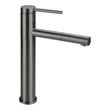 Deante BGE_D22K - Mitigeur pour lavabo ORA avec douchette extractible, 30,9 cm, finition titane