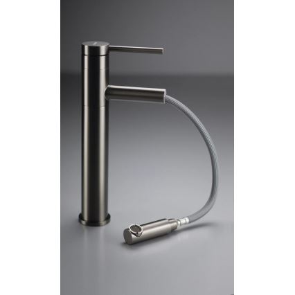 Deante BGE_D22K - Mitigeur pour lavabo ORA avec douchette extractible, 30,9 cm, finition titane