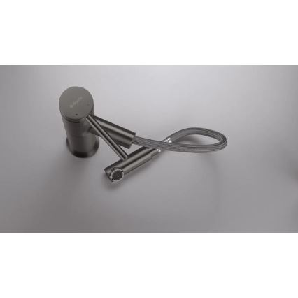 Deante BGE_D22M - Mitigeur pour lavabo ORA avec douchette extractible, 22,9 cm, titane