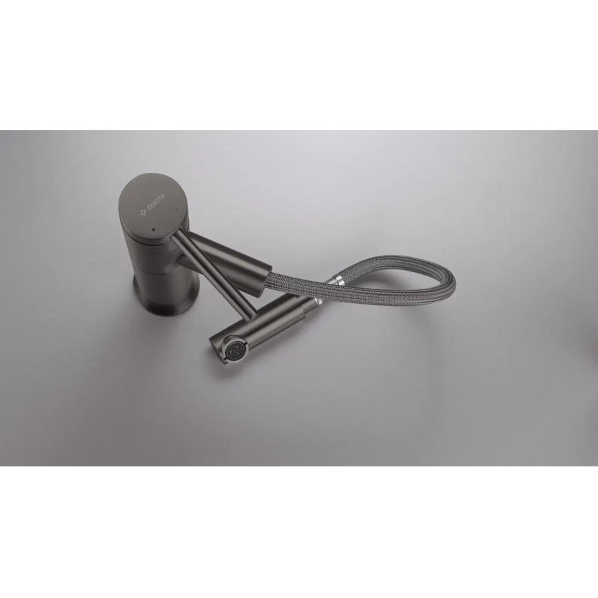 Deante BGE_D22M - Mitigeur pour lavabo ORA avec douchette extractible, 22,9 cm, titane
