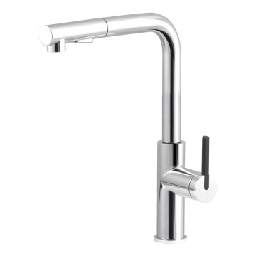 Deante BKM_073M - Robinet d'évier avec douchette extractible MOMI chrome brillant