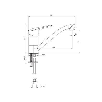 Deante BMO_N26M - Wastafelkraan BORO 12,7 cm zwart