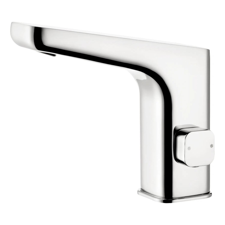 Deante BQH_029R - Robinet de vasque sans contact avec régulation de température HIACYNT 4xAA chrome brillant