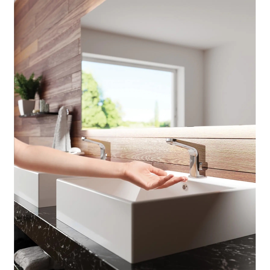 Deante BQH_029V - Contactloos wastafelkraan met temperatuurregeling HIACYNT 230/6V glanzend chroom
