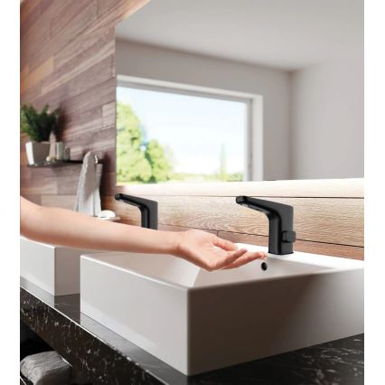 Deante BQH_N28V - Robinet de vasque sans contact HIACYNT 230/6V noir