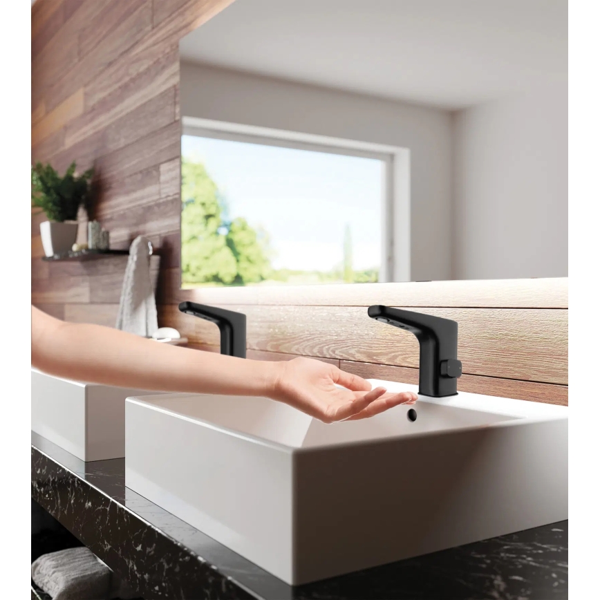 Deante BQH_N28V - Robinet de vasque sans contact HIACYNT 230/6V noir