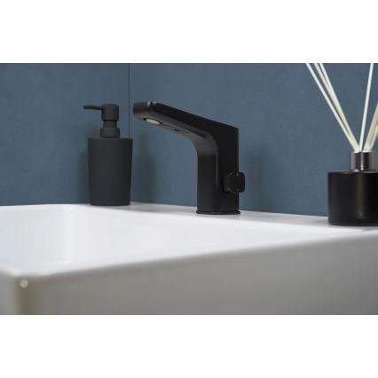 Deante BQH_N29R - Contactloos wastafelkraan met temperatuurregeling HIACYNT 4xAA zwart