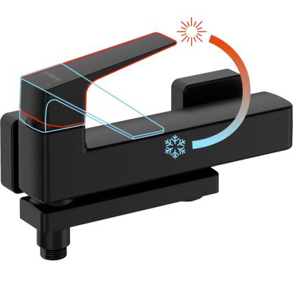 Deante BQL_N12M - Badmengkraan BLUR met inklapbare uitloop, zwart