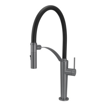 Deante BRC_D72M - Kraan voor gootsteen met flexibele arm CORDA titanium