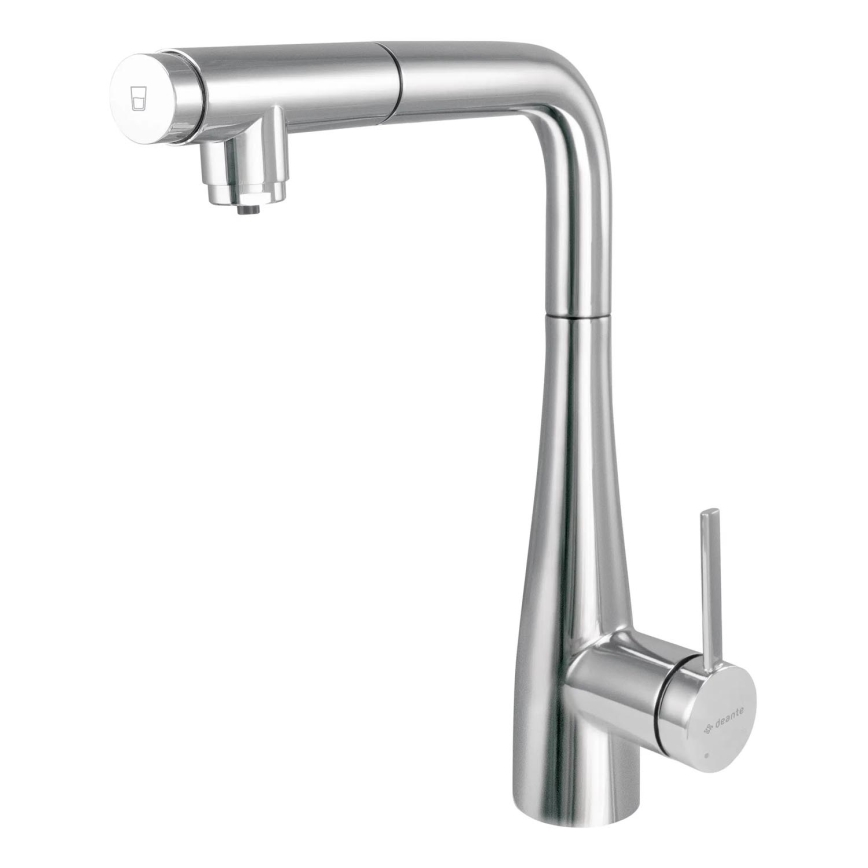 Deante BRE_075M - Robinet d'évier avec douchette extractible ERIDAN chrome brillant